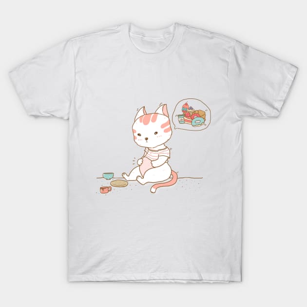 Cat Weight loss T-Shirt by Lovely Arts